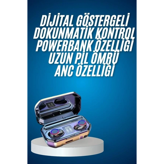 Nevamel Yeni Nesil Bluetooth Kulaklık Uzun Pil Ömrü El Fenerli Dijital Şarj Göstergeli