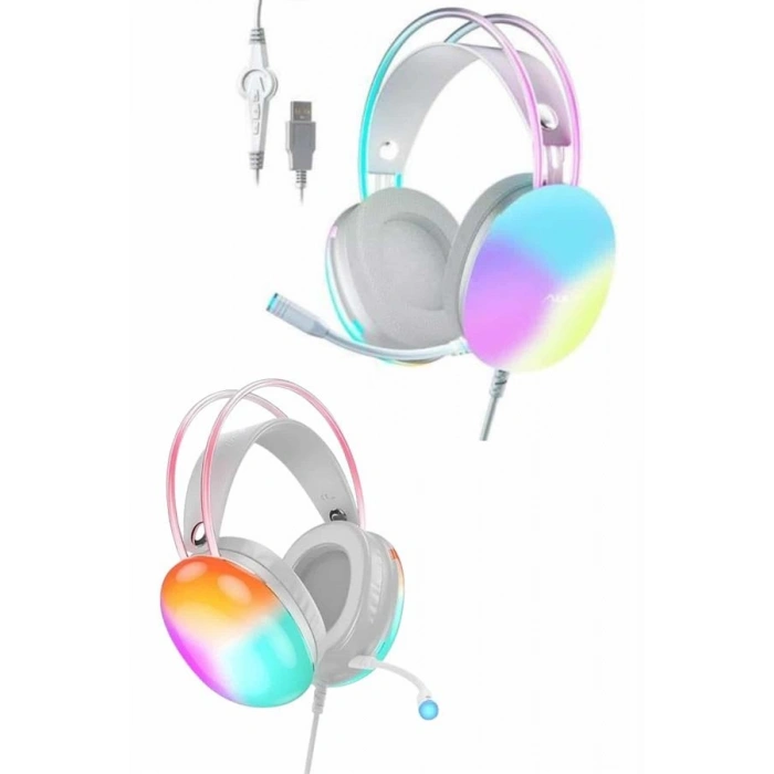 Nevamel Yeni Nesil Kulak Üstü Kablosuz Uzun Ömürlü RGB Işıklı Bluetooth Kulaklık