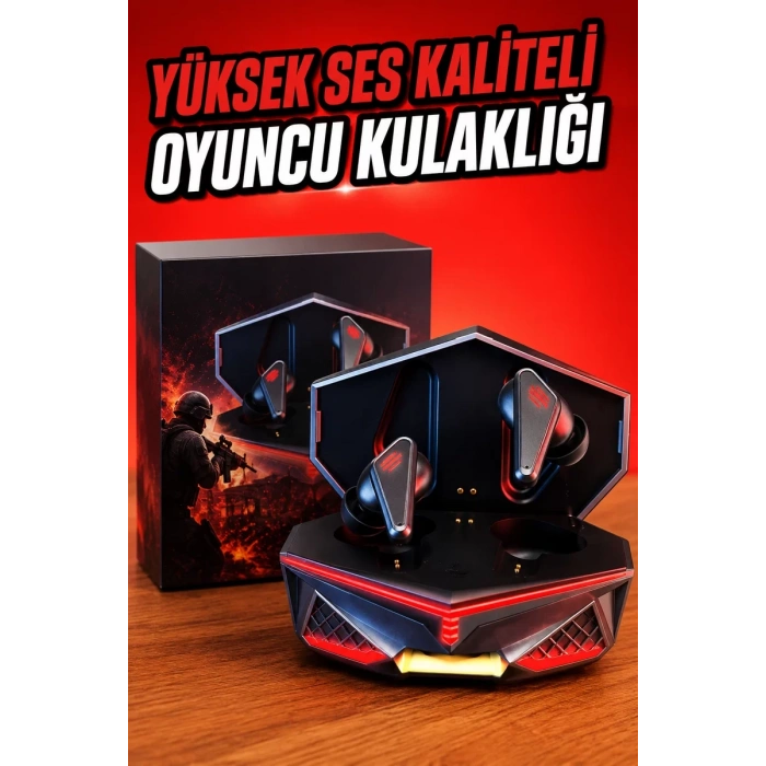 Nevamel® Yeni Nesil Oyuncu Kulaklığı Gürültü Önleyici Uzun Pil Ömrü Bluetooth Bağlantılı