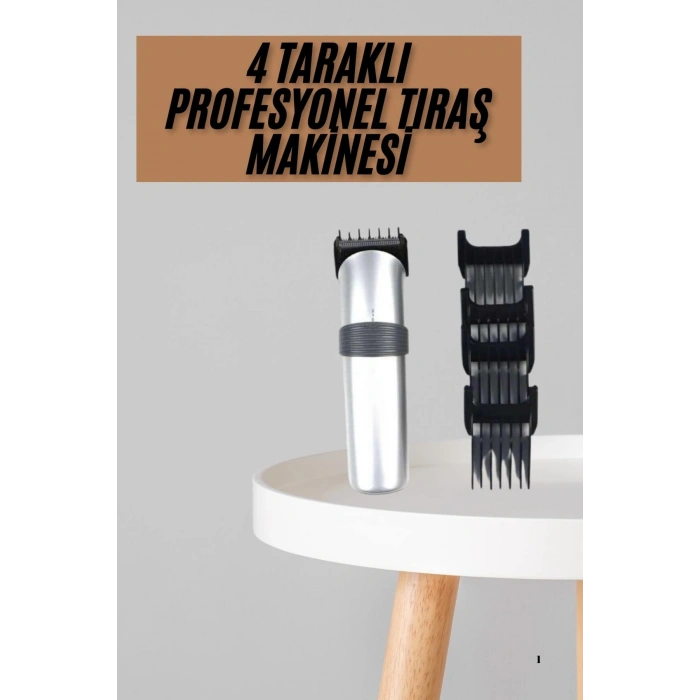 Nevamel Yeni Nesil Profesyonel Şarjlı Saç Sakal Tıraş Makinesi Ayarlanabilir 4 Taraklı