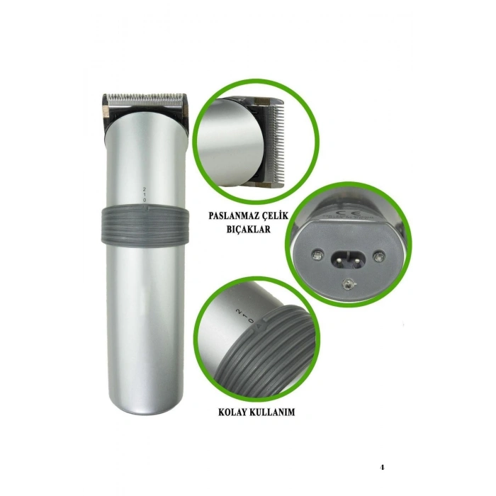 Nevamel Yeni Nesil Profesyonel Şarjlı Saç Sakal Tıraş Makinesi Ayarlanabilir 4 Taraklı