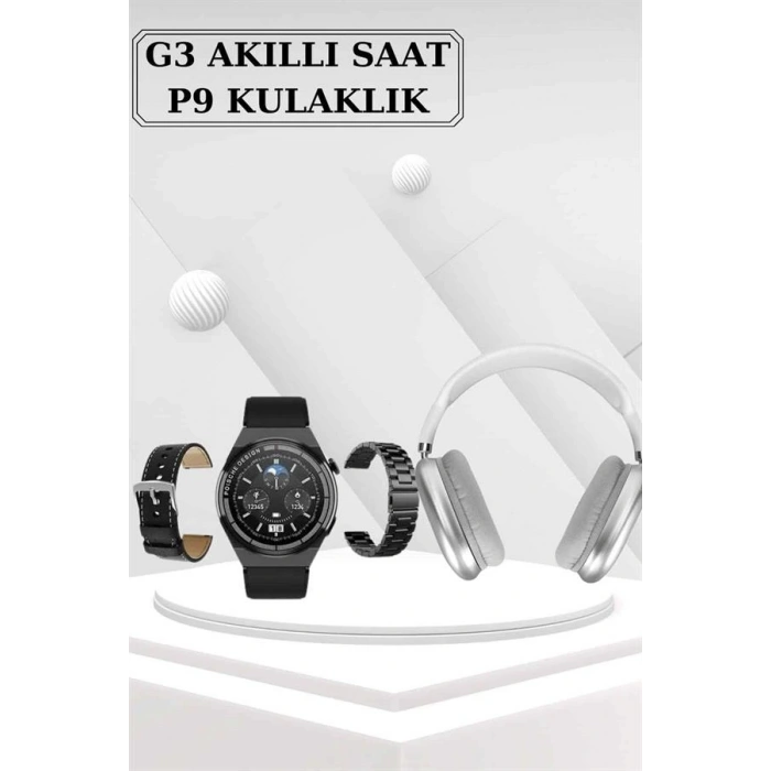 Nevamel Yeni Nesil Sesli Görüşme Akıllı Saat ve Powerbank Çoklu Şarj Girişli Bluetooth Kulaklık Nabız Ölçer