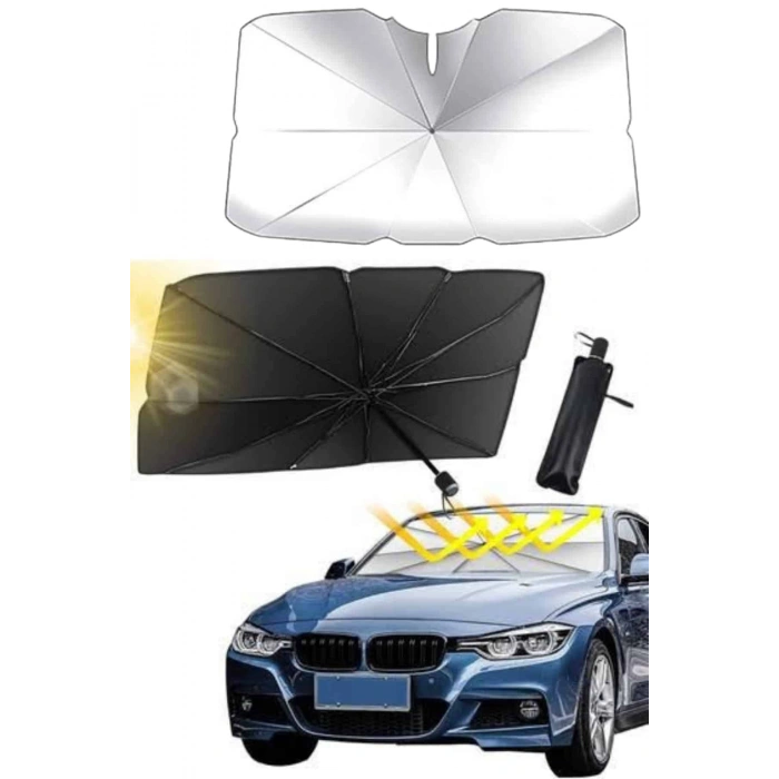 Nevamel® Yeni Nesil Tüm Araç Modellerine Uygun Oto Şemsiye Katlanabilir UV Işınlarına Karşı