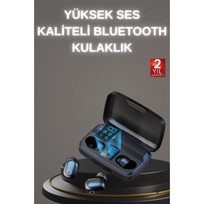 Nevamel Yeni Nesil TWS Kablosuz Kulaklık Güçlü Batarya Yüksek Kalite Bluetooth 5.0 ANC Özelliği