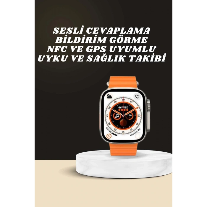 Nevamel Yeni Nesil Ultra Akıllı Saat Adımsayar Uyku Takibi Nabız Sensörü