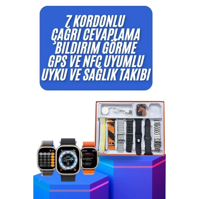 Nevamel® yeni nesil Unısex 7 Kordonlu Çok Fonksiyonlu Nabız Ölçer Uyku ve Sağlık Takibi