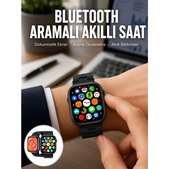 Nevamel® Yeni Seri Akıllı Saat Amoled Ekran Yüksek Çözünürlüklü 41 mm Kasa