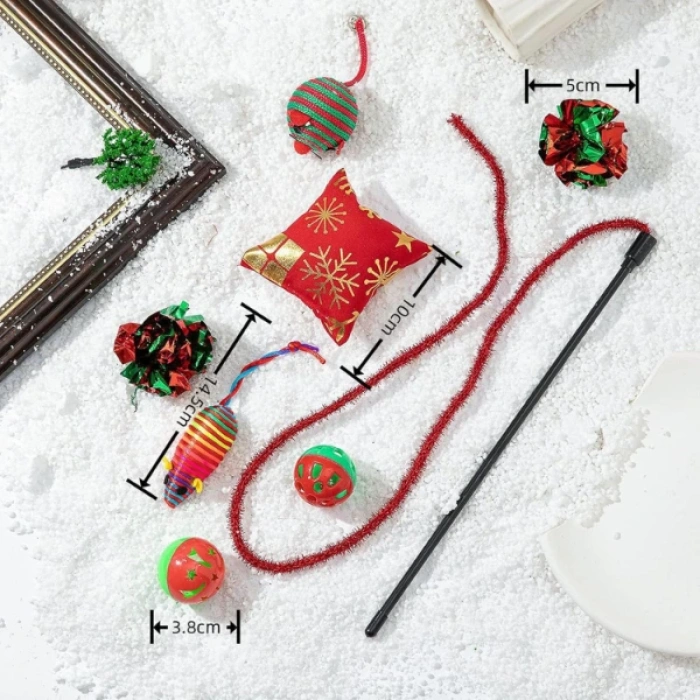 Nevamel Yılbaşı Konseptli Kedi Oyuncak Seti