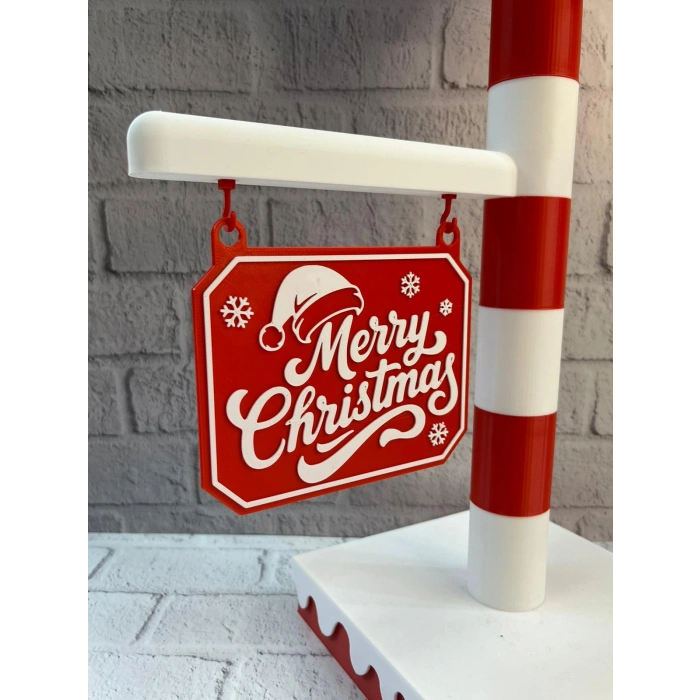 Nevamel® Yılbaşı Tabelalı Dekoratif Lamba Merry Christmas Işıklı Tasarım