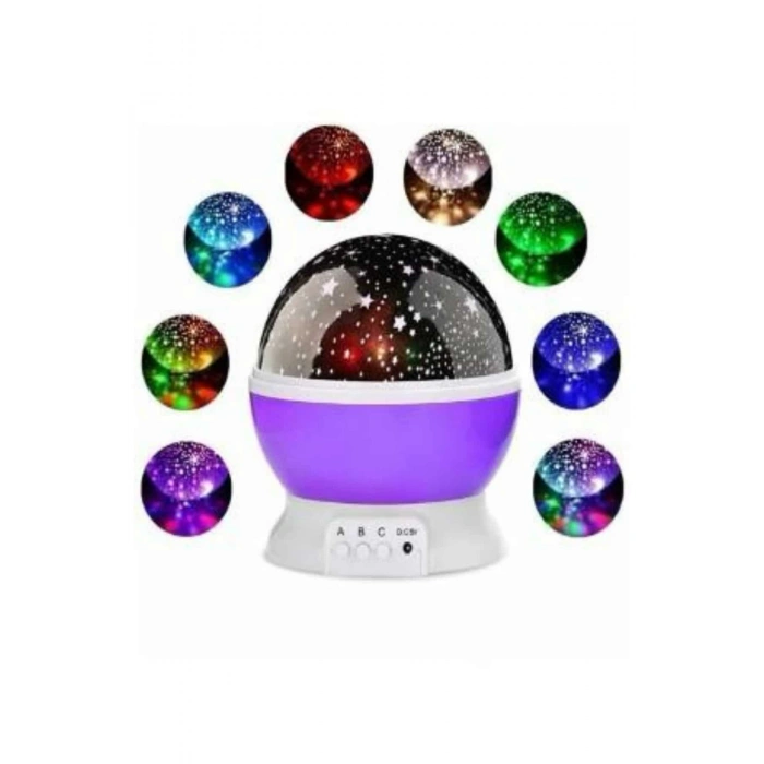 Nevamel Yıldız Görünümlü Gece Lambası Renkli Masa Lambası Gökyüzü Projeksiyon