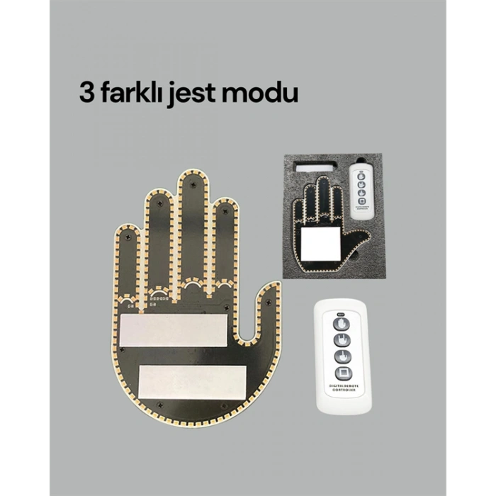 Nevamel Yüksek Görünürlüklü Otomobil Jest Işığı – 3 Modlu LED Arka Cam Aksesuarı Pratik ve Eğlenceli