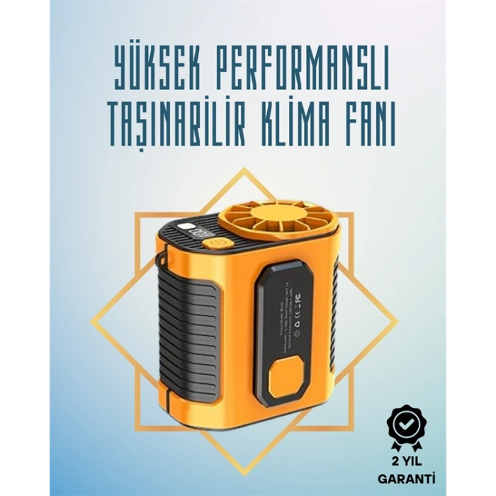 Nevamel Yüksek Hızlı Mini Klima Fan – 11 m/s Rüzgar Gücü 100 Hız Ayarı