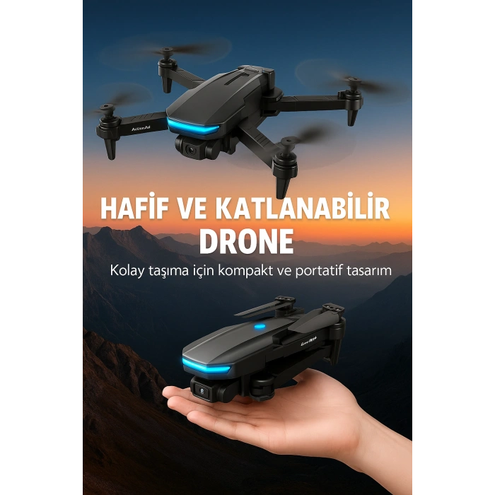 Nevamel Yükseklik Sabitlemeli Katlanabilir Drone 1080P 4K Kamera Seçenekli