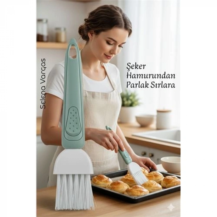 Nevamel® Yumurta Fırçası 18 CM Mutfak Yağlama Sos Sürme Fırçası Pasta Hamur Fırçası