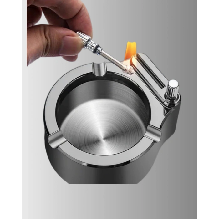 Nevamel® Yuvarlak Çakmaklı Küllük Dayanıklı Metal Yapı