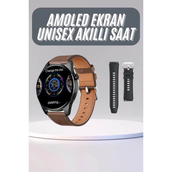 Nevamel Yuvarlak Kasa 46mm Akıllı Saat Android Ve IOS Uyumlu Uyku ve Sağlık Takibi