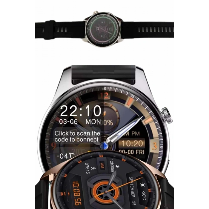 Nevamel Yuvarlak Kasa 46mm Akıllı Saat Android Ve IOS Uyumlu Uyku ve Sağlık Takibi