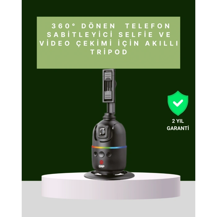 Nevamel® Yüz Takipli 360° Akıllı Gimbal Telefon ve Aksiyon Kamera Uyumlu
