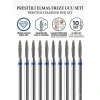 Nevamel® 10lu ORTA SERT Ultra Hassas Elmas Freze Ucu - Kuru Manikür Tırnak Hobi Gravür Seti  723102