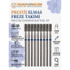 Nevamel® 10lu ORTA SERT Ultra Hassas Elmas Freze Ucu - Kuru Manikür Tırnak Hobi Gravür Seti  723104