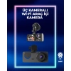 Nevamel 1080p Ön + 720p Arka & İç Kamera – Suya Dayanıklı Araç Güvenlik Kamerası