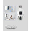 Nevamel 1080P WiFi Ampul Kamera Uzaktan Erişimli Hareket Sensörlü Gece Görüşlü