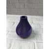 Nevamel® 11 cm Mor Minimal Çizgili Vazo Masa Üstü Şık Dekor Objesi
