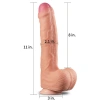 Nevamel® 11 İnç Dual Layer Platinum Silicone Cock