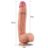 Nevamel® 12 İnç Dual Layered Platinum Silicone Cock
