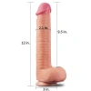 Nevamel® 12 İnç Dual Layered Platinum Silicone Cock Dildo