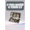 Nevamel 12 Parça Manikür Pedikür Seti Tırnak Bakımı Nasır Temizleme El Ayak Bakımı