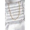 Nevamel® 14K Gold Renk Kaplama Ezme Yılan Zincir Model CM Kadın Kolye 5886