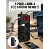 Nevamel® 2 Metre Güçlü Çoklu Priz 8 Soket Yeni Nesil