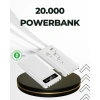 Nevamel 20.000mAh Taşınabilir Powerbank PD Teknolojili Çift USB Çıkışlı