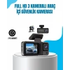 Nevamel® 3 Kameralı Araç İçi Kayıt Cihazı 1080P Full HD Gece Görüşlü ve Wi-Fi Bağlantılı