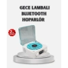Nevamel® 3-ü-1 Gece Işığı Bluetooth Hoparlör Dijital Saat Vintage Plak Çalar Tasarımlı