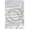 Nevamel® 316L Çelik Gold Renk 80 mm Kadın Halka Küpe 5886