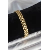 Nevamel® 316L Çelik Gold Renk 9 mm Kalınlık Erkek Bileklik 5886