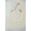 Nevamel® 316L Çelik Gold Renk İtalyan Zincirli Bileklik 5886