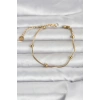 Nevamel® 316L Çelik Gold Renk Top Zincirli Kadın Bileklik 5886