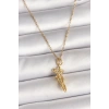 Nevamel® 316L Çelik Gold Renk Zincir Sarılma Model Kadın Kolye 5886