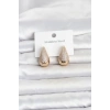 Nevamel® 316L Çelik Gold Renk Zirkon Taşlı Damla Model Kadın Küpe 5886