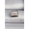 Nevamel® 316L Çelik Gümüş Renk Beyaz Pembe Ouma İşlemeli Nomination Charm 5886