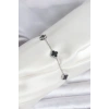 Nevamel® 316L Çelik Gümüş Renk Siyah Baby Boy Yonca Bileklik 5886