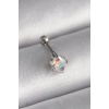 Nevamel® 316L Çelik Gümüş Renk Zirkon Taşlı Kalp Tragus Piercing 5886