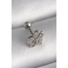 Nevamel® 316L Çelik Gümüş Renk Zirkon Taşlı Sonsuzluk Detay Tragus Piercing 5886