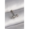 Nevamel® 316L Çelik Gümüş Renk Zirkon Taşlı Sonsuzluk Model Tragus Piercing 5886