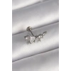 Nevamel® 316L Çelik Gümüş Renk Zirkon Taşlı Tragus Piercing 5886