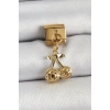 Nevamel® 316L Çelik Sallantılı Zirkon Taşlı Fiyonk Model Gold Renk Nomination C316L Çelik Sallantılı Kiraz Model Gold Renk Nomination Charm 5886