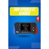 Nevamel 3.5 İnç 500 Klasik Retro Oyun Yüklü Kollu Oyun Konsolu